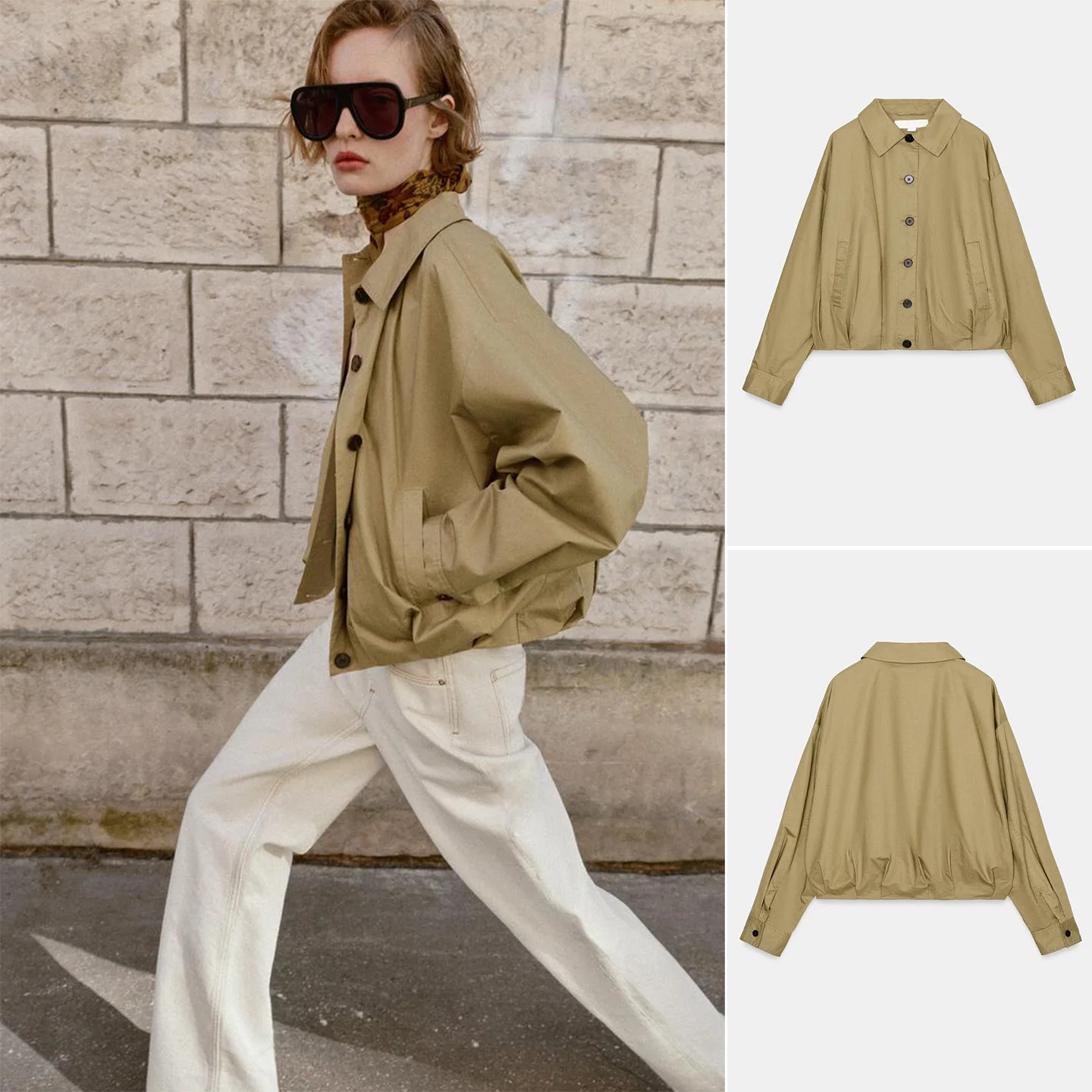 Spring New Women's Casual Pleated Hem Pocket Decorated Flip Collar Bubble Long Sleeve Jacket Standard Fit Polyester Fiber
Spring New Women's Casual Pleated Hem Pocket Decorated Flip Collar Bubble Long Sleeve Jacket Standard Fit Polyester Fiber