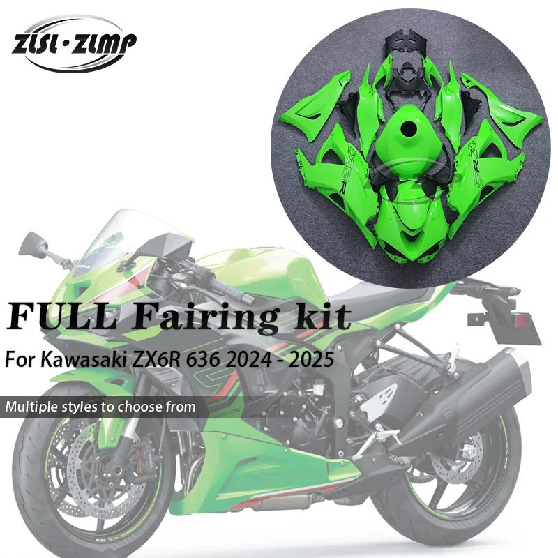 Motorcycle Molding Fairing for Kawasaki ZX6R ZX-6R ZX 6R Ninja zx6r 636 2024 2025 Green Gloss Fairings Kit Bodyframe Protective
Motorcycle Molding Fairing for Kawasaki ZX6R ZX-6R ZX 6R Ninja zx6r 636 2024 2025 Green Gloss Fairings Kit Bodyframe Protective