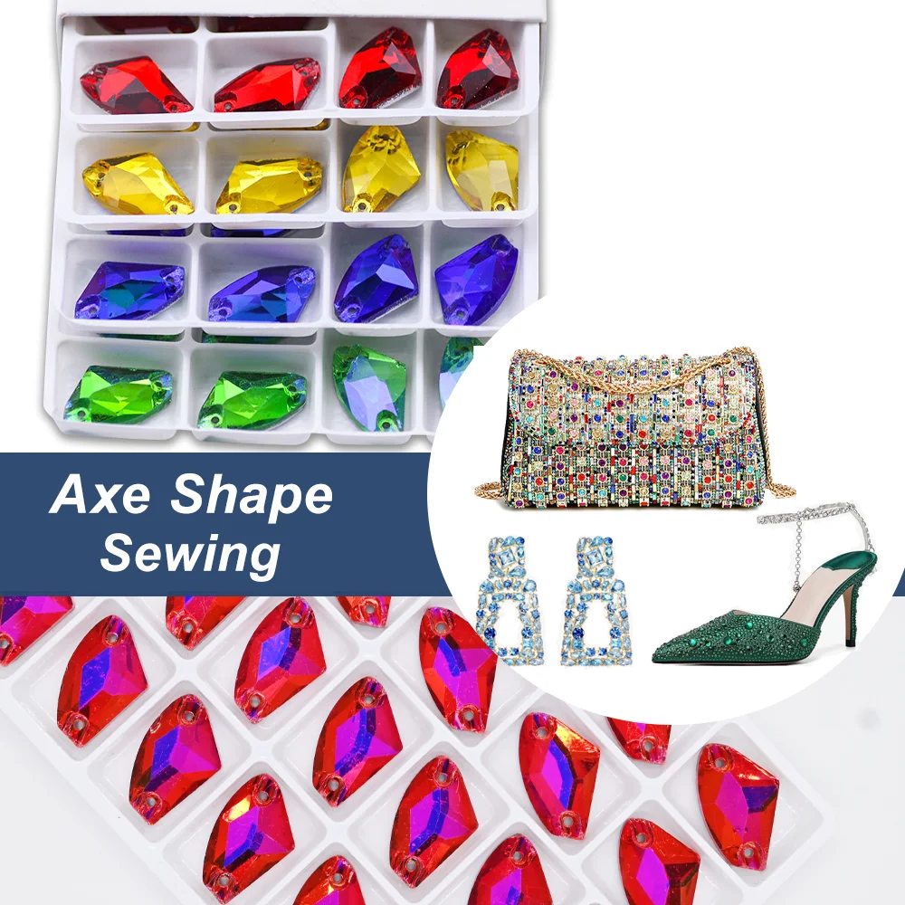4 Sizes Axe Shape Sew On Rhinestones Flatback Glass Sewing Crystal DIY Craft Sewing Stone стразы для рукоделия
4 Sizes Axe Shape Sew On Rhinestones Flatback Glass Sewing Crystal DIY Craft Sewing Stone стразы для рукоделия