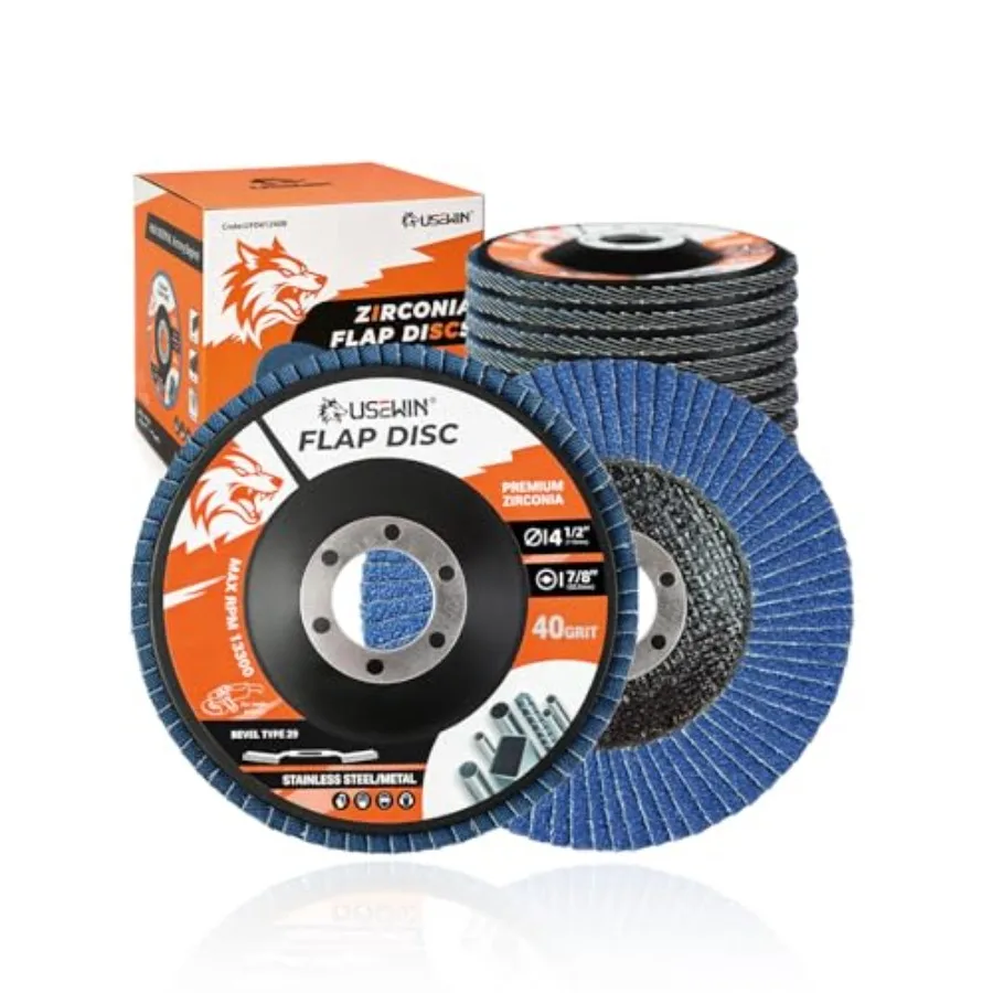 10 Pack Flap Discs 4 1/2 for Angle Grinder Sanding Disc, 40 Grit Grinding Disc, 4.5" x 7/8" Type 29 Zirconia Grinding Wheel for
10 Pack Flap Discs 4 1/2 for Angle Grinder Sanding Disc, 40 Grit Grinding Disc, 4.5" x 7/8" Type 29 Zirconia Grinding Wheel for