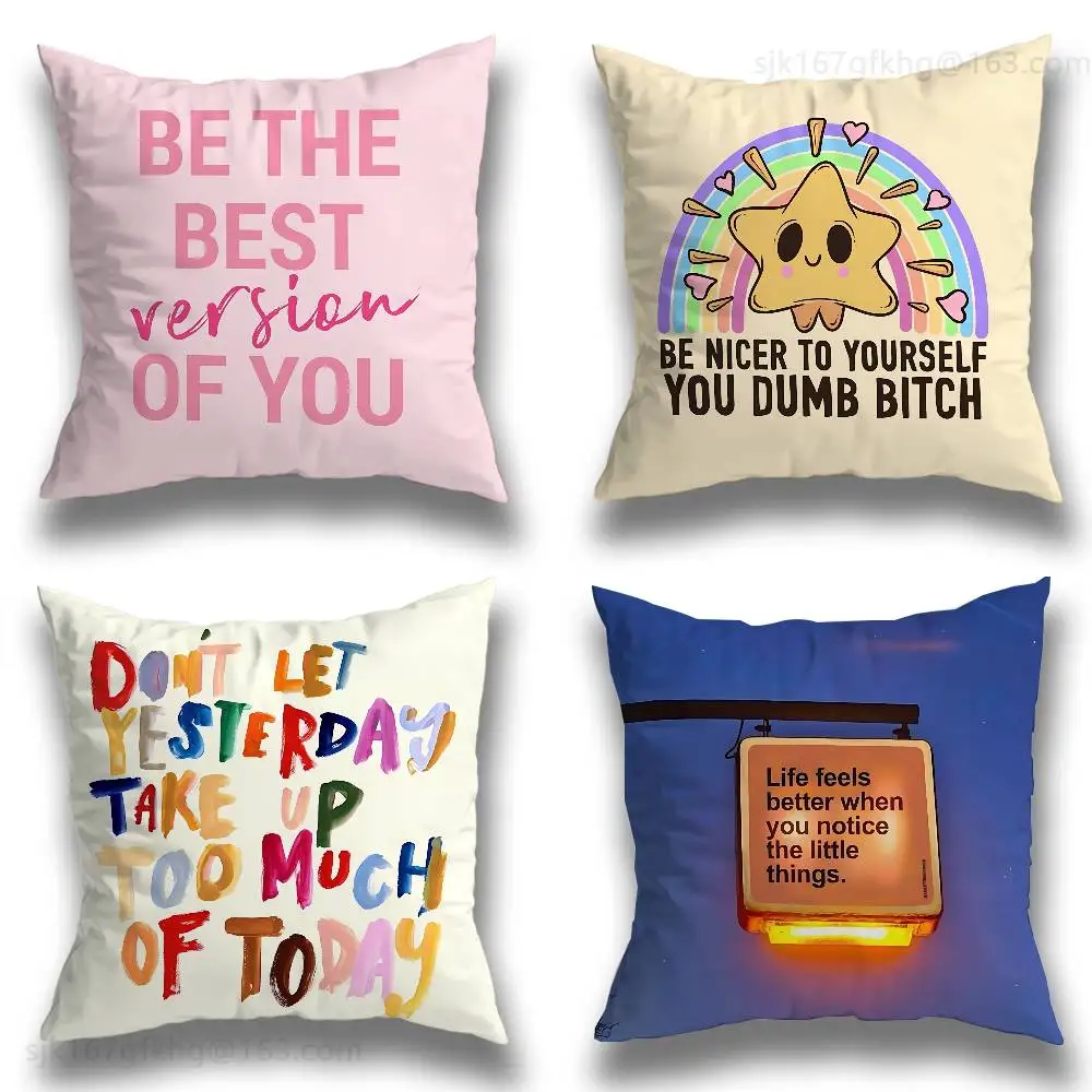 be nice to yourself Pillow Case Sofa Living Room Bedroom Headboard Backrest Cushion Square Cushion Nap Time
be nice to yourself Pillow Case Sofa Living Room Bedroom Headboard Backrest Cushion Square Cushion Nap Time