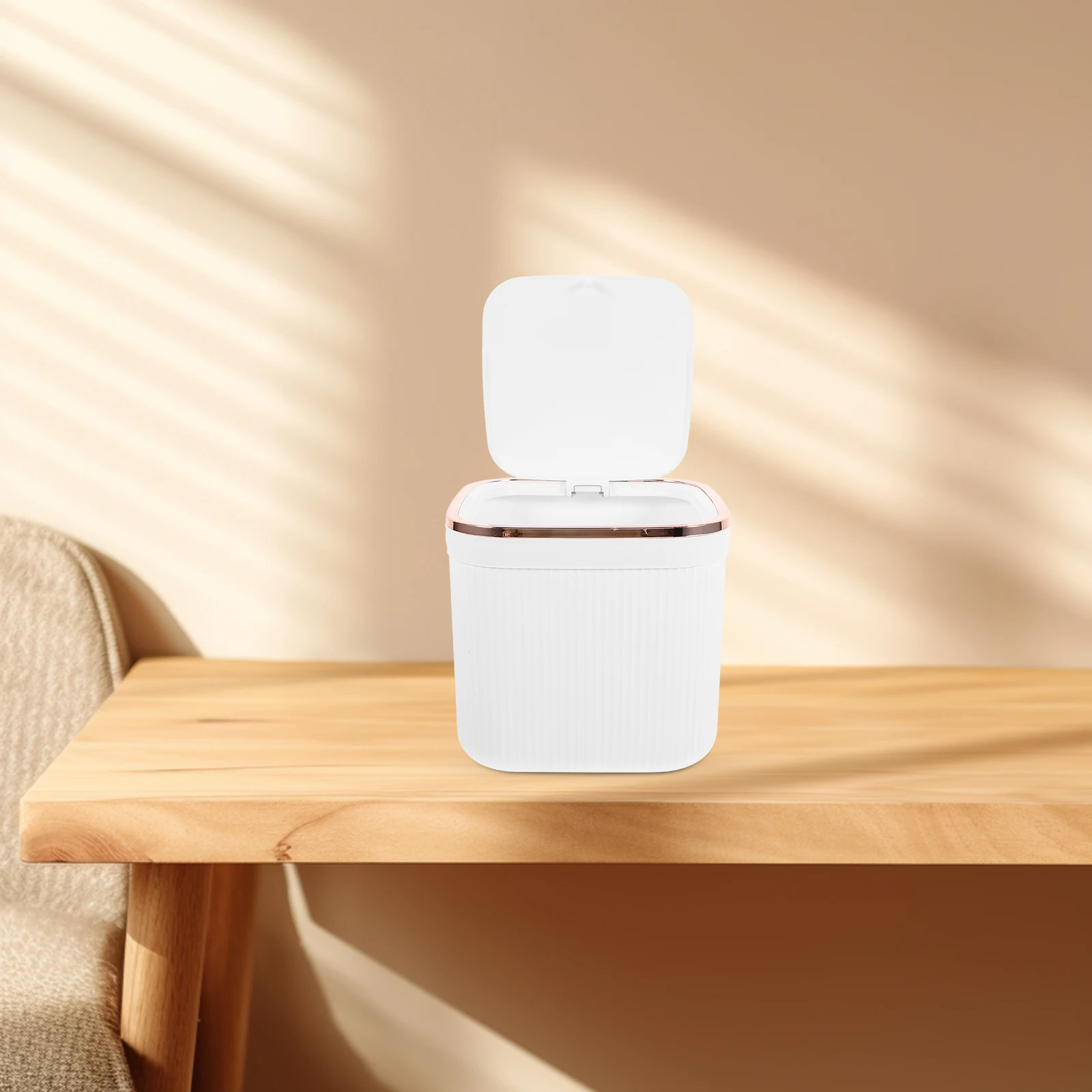 Mini Desktop Trash Can White Gold Lid Rose Gold Ring Home Office Small Waste Basket Storage Solution Tabletop Garbage Container
Mini Desktop Trash Can White Gold Lid Rose Gold Ring Home Office Small Waste Basket Storage Solution Tabletop Garbage Container