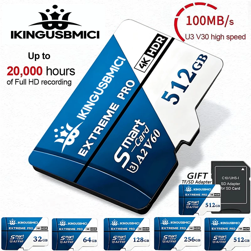 Premium Micro TF SD Card TF Cards Memory Card SD Cards 256GB 128GB 64GB 32GB 512GB U3 Shockproof UHS-I for Dash Cam GoPro
Premium Micro TF SD Card TF Cards Memory Card SD Cards 256GB 128GB 64GB 32GB 512GB U3 Shockproof UHS-I for Dash Cam GoPro