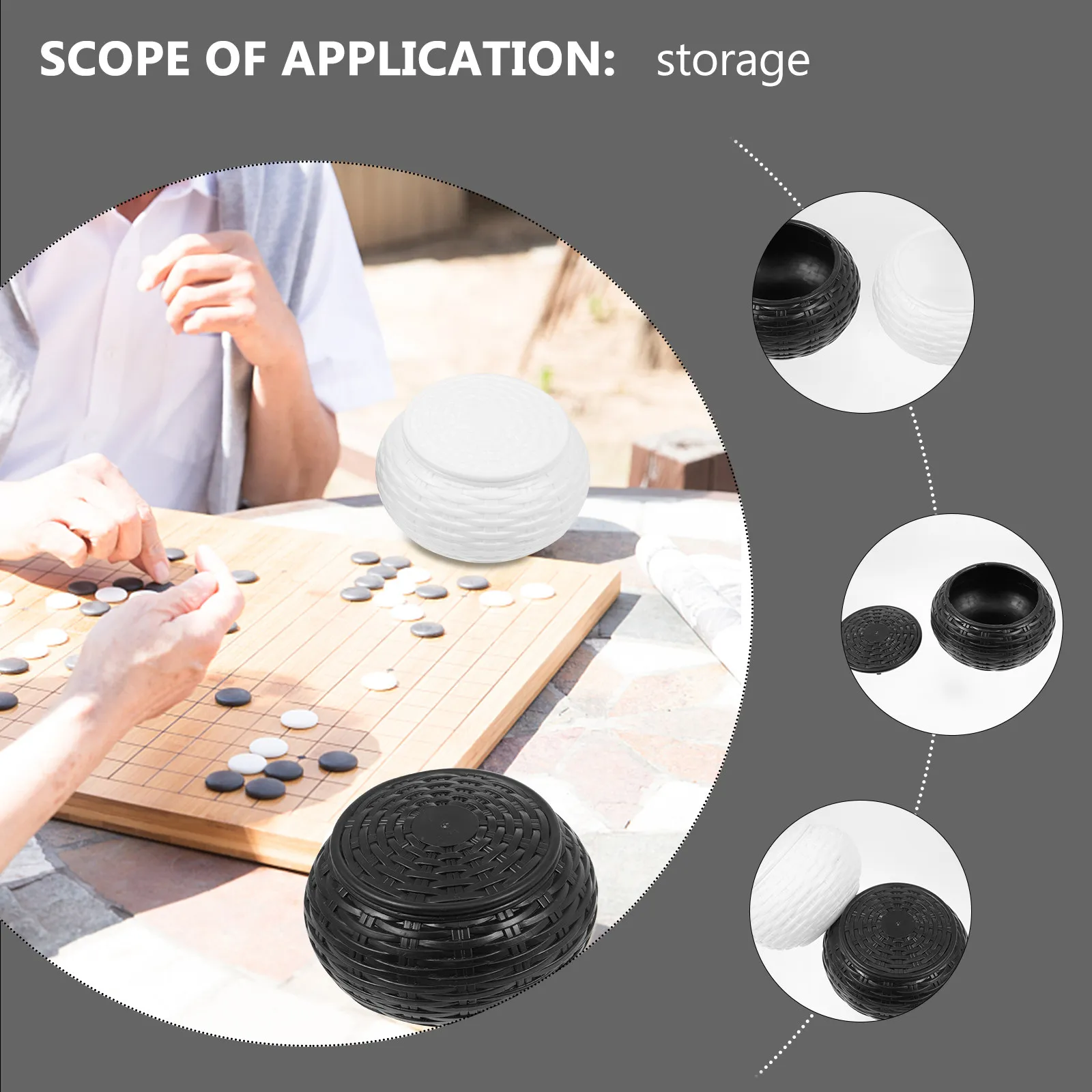 1Pair Go Chess Pieces Storage Box Plastic Simple Design Chess Stones Container Lidded Circular Box for Go Game
1Pair Go Chess Pieces Storage Box Plastic Simple Design Chess Stones Container Lidded Circular Box for Go Game