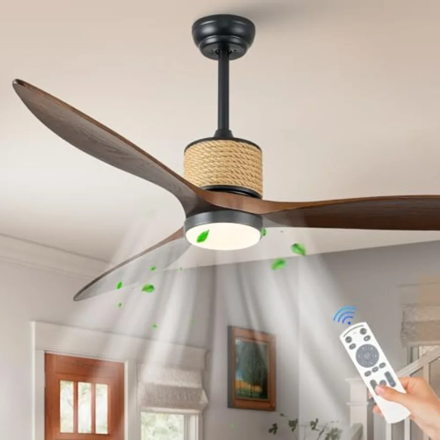 60in Dimmable Black Ceiling Fan Lights with Remote Control 3 Blade Hemp Rope Farmhouse Ceilings Fan with Light Walnut Wood LED
60in Dimmable Black Ceiling Fan Lights with Remote Control 3 Blade Hemp Rope Farmhouse Ceilings Fan with Light Walnut Wood LED