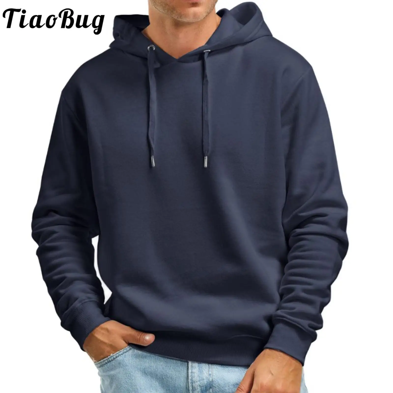 Mens Women Casual Drawstring Hooded Sweatshirt Loose Solid Color Long Sleeve Hoodie Pullover
Mens Women Casual Drawstring Hooded Sweatshirt Loose Solid Color Long Sleeve Hoodie Pullover