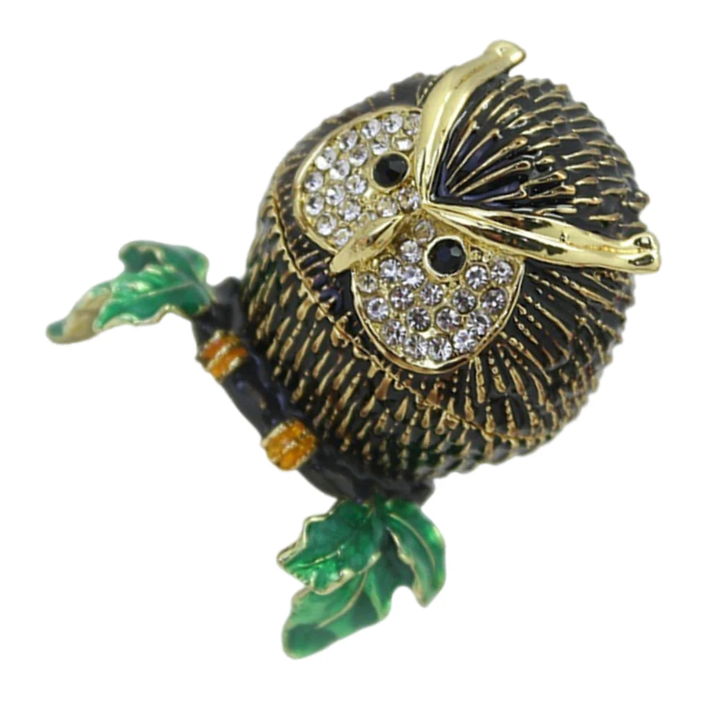 Owl Shaped Jewelry Box Black Enamel Decorative Container Multi Purpose Home Desk Trinket Holder Necklace Storage Case
Owl Shaped Jewelry Box Black Enamel Decorative Container Multi Purpose Home Desk Trinket Holder Necklace Storage Case