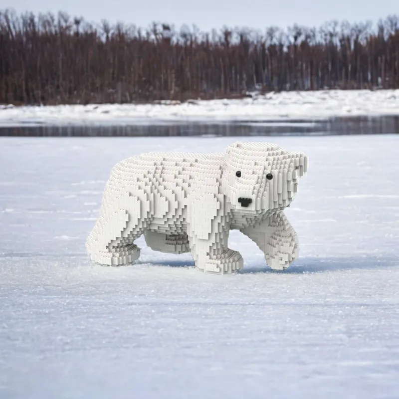 4086-Piece Custom Building Set: Walking Polar Bear Sculpture, Perfectly Polar Bear's Form, Ideal for Collection and Display
4086-Piece Custom Building Set: Walking Polar Bear Sculpture, Perfectly Polar Bear's Form, Ideal for Collection and Display