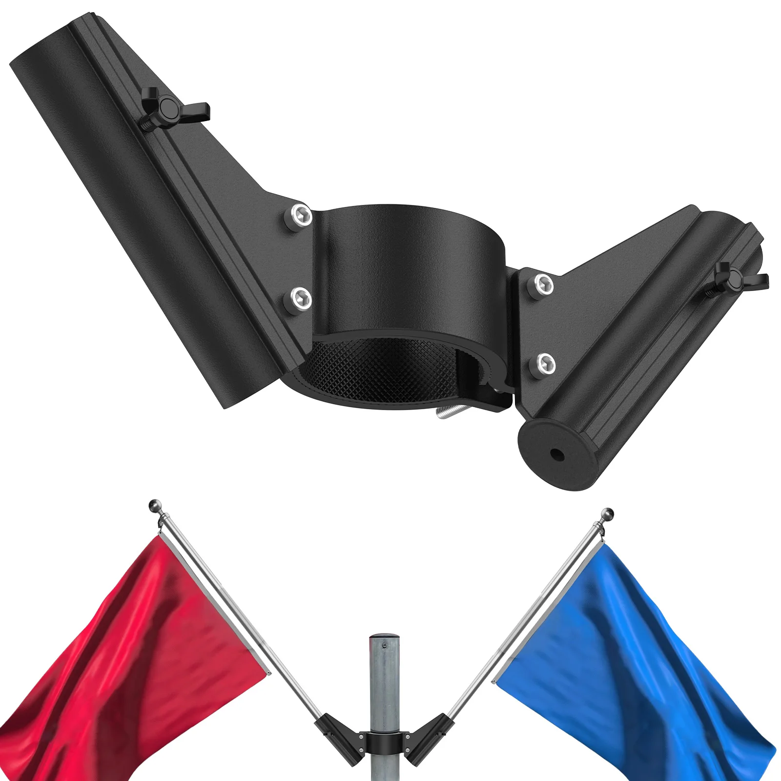 RV Flag Pole Mount 2 Inch Trailer Tongue Jack Dual Flagpole Holder Heavy Duty Aluminum Bracket For Camper Motorhome Accessories
RV Flag Pole Mount 2 Inch Trailer Tongue Jack Dual Flagpole Holder Heavy Duty Aluminum Bracket For Camper Motorhome Accessories