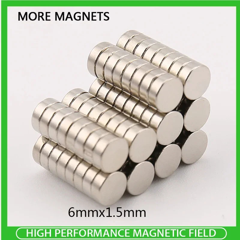 50~1000PCS 6x1.5 Super Strong Magnetic Magnet 6mm x 1.5mm Permanent Neodymium Magnets Small Round Magnet 6*1.5mm
50~1000PCS 6x1.5 Super Strong Magnetic Magnet 6mm x 1.5mm Permanent Neodymium Magnets Small Round Magnet 6*1.5mm