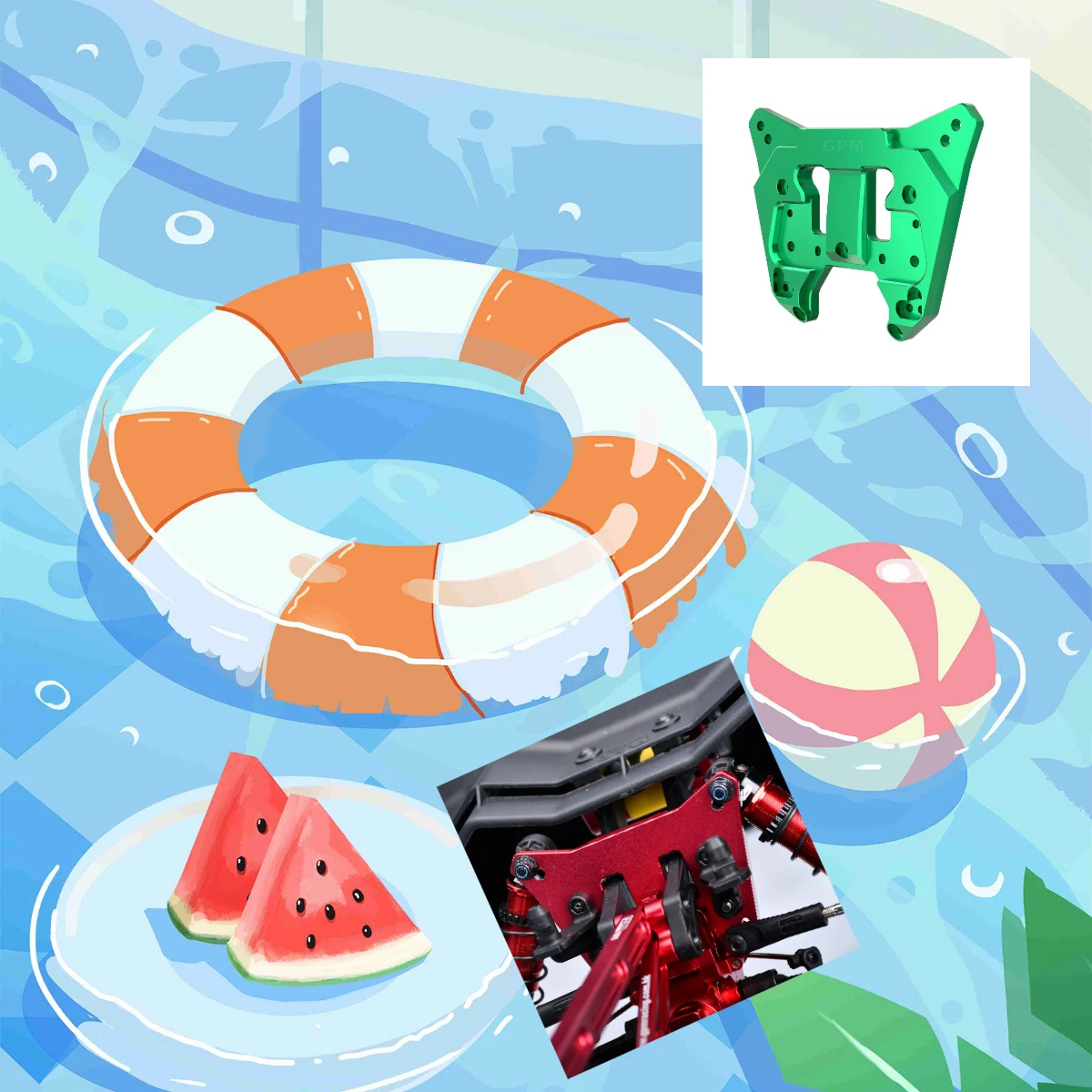 GPM 7075 Alloy Rear Shock Tower ARRMA 1/8 Kraton EXB V6 / V2 Notorious 6S V6 BLX RTR ARA8611V6
GPM 7075 Alloy Rear Shock Tower ARRMA 1/8 Kraton EXB V6 / V2 Notorious 6S V6 BLX RTR ARA8611V6