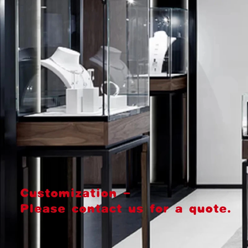 custom.Modern Business Dark Walnut Silver Trim LED Durable High Quality Jewelry Display Cases High End Custom Glass Showcases Wo
custom.Modern Business Dark Walnut Silver Trim LED Durable High Quality Jewelry Display Cases High End Custom Glass Showcases Wo