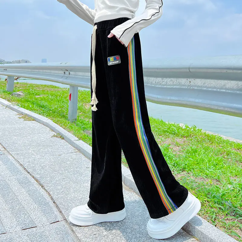 Kids Girls Casual Sport Pants Stripe Printed Long Trouser 2022 New Teenage Girls Wide Leg Pants Black Gray Spring Autumn Clothes
Kids Girls Casual Sport Pants Stripe Printed Long Trouser 2022 New Teenage Girls Wide Leg Pants Black Gray Spring Autumn Clothes