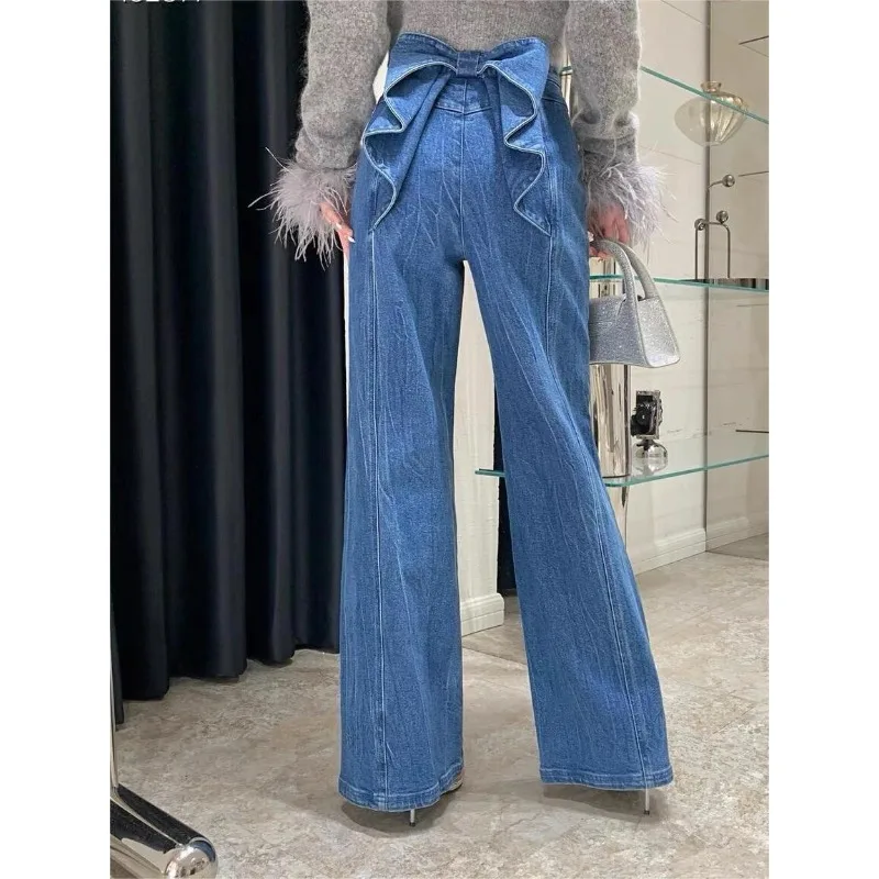 Deeptown Sweet Blue Bow Patchwork Women Jeans Y2k Vintage High Waist Korean Fashion Straight Denim Pants Baggy Youthful Casual
Deeptown Sweet Blue Bow Patchwork Women Jeans Y2k Vintage High Waist Korean Fashion Straight Denim Pants Baggy Youthful Casual