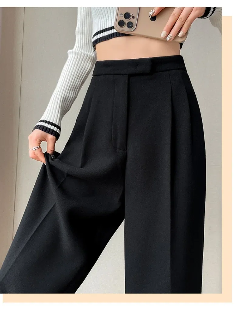 Korean Spring Slim High Waist Straight Women's Pants Casual Solid Color Loose Female Wide Leg Pants Fashion Office Ladies Y2k
Korean Spring Slim High Waist Straight Women's Pants Casual Solid Color Loose Female Wide Leg Pants Fashion Office Ladies Y2k
