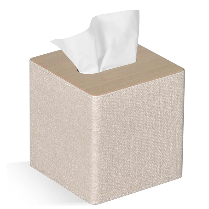 Tissue Box Cover Square PU Leather Facial Tissue Box Holder For Dresser Bathroom Decor
Tissue Box Cover Square PU Leather Facial Tissue Box Holder For Dresser Bathroom Decor