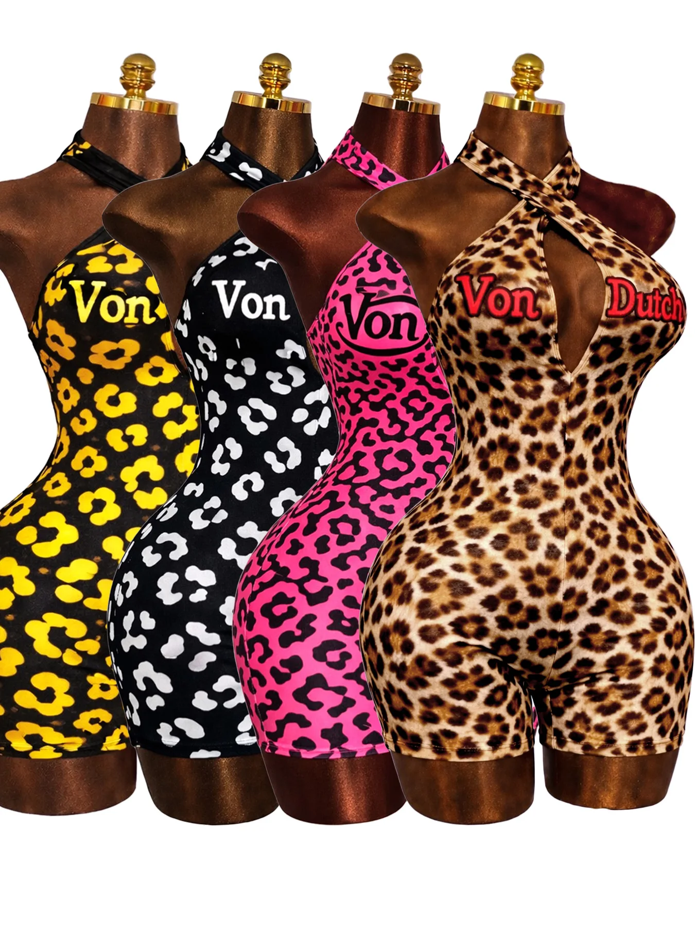 HR26105 2026 Summer Women's Print Backless Playsuit Sexy Cross Halter Bandage Deep V-Neck Sleeveless Skinny Romper Party Clubwe
HR26105 2026 Summer Women's Print Backless Playsuit Sexy Cross Halter Bandage Deep V-Neck Sleeveless Skinny Romper Party Clubwe