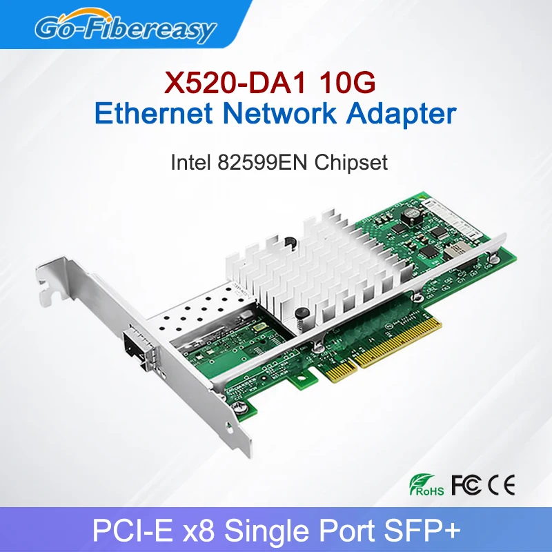 Сетевая карта 10 Гбит, Φ PCI-E x8, сетевой адаптер для чипсета Ethernet (NIC), один SFP + порт E10G41BTDA, сервер NIC
Сетевая карта 10 Гбит, Φ PCI-E x8, сетевой адаптер для чипсета Ethernet (NIC), один SFP + порт E10G41BTDA, сервер NIC
