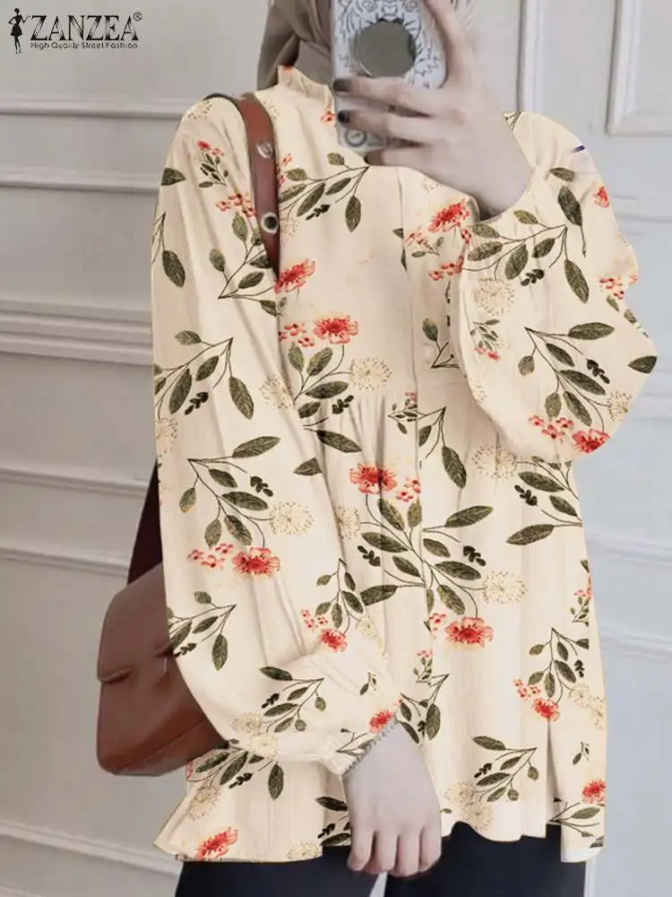 ZANZEA Bohemian Printed Shirts Muslim Vintage Floral Blouse Ramadan Abaya Women Long Sleeve Tops IsIamic Clothing Casual Kaftan
ZANZEA Bohemian Printed Shirts Muslim Vintage Floral Blouse Ramadan Abaya Women Long Sleeve Tops IsIamic Clothing Casual Kaftan