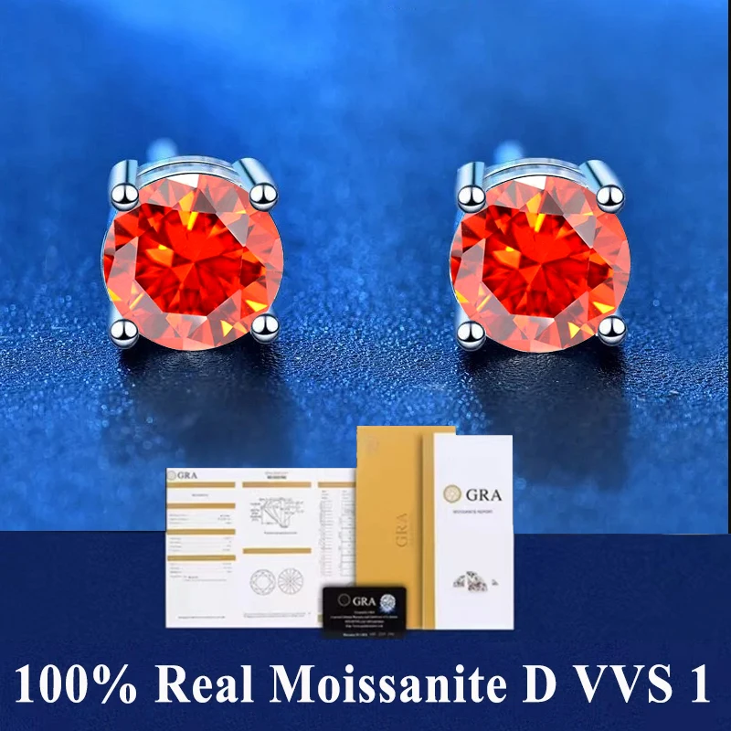 100% Real Sterling S925 Silver With 2 Certificates GRA Moissanite Earrings D Color Stud For Women Top Quality Wedding Jewelry
100% Real Sterling S925 Silver With 2 Certificates GRA Moissanite Earrings D Color Stud For Women Top Quality Wedding Jewelry