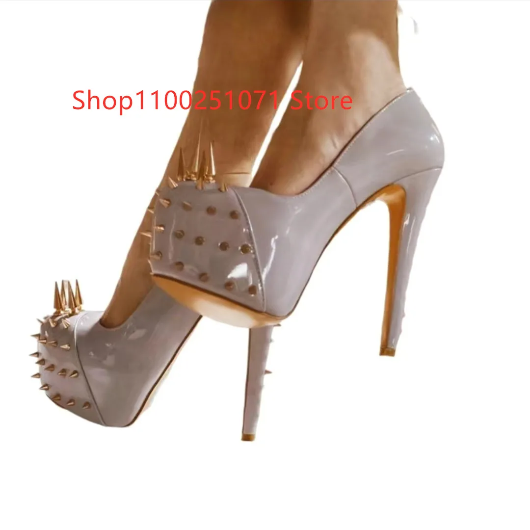 DIZHUANG shoes Fashionable women's high heels. About 15cm heel height. Spike shoes. Round toe pumps. Fashion show banquet shoes.
DIZHUANG shoes Fashionable women's high heels. About 15cm heel height. Spike shoes. Round toe pumps. Fashion show banquet shoes.