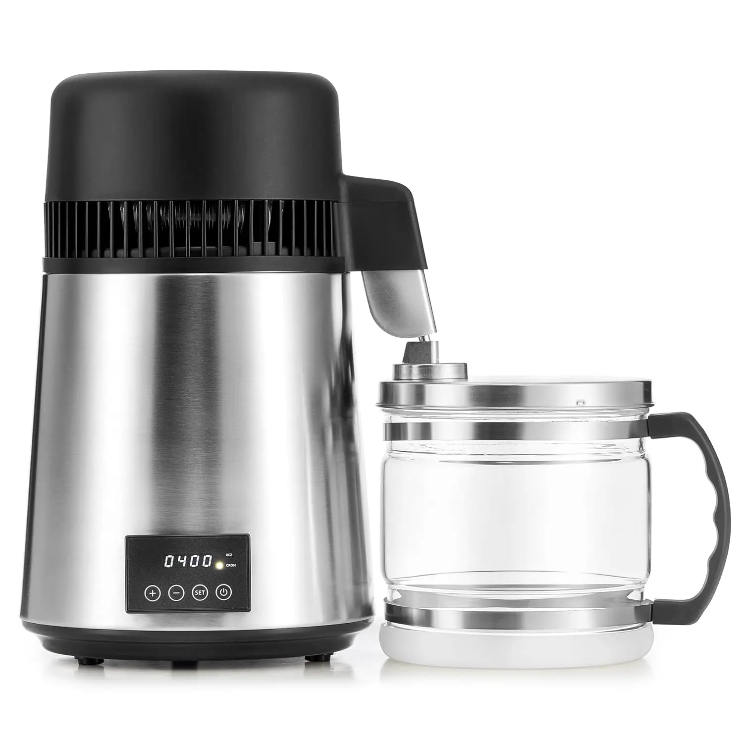 Настольный дистиллятор воды 4 л с таймером, 750 Вт, из нержавеющей стали, для дома и офиса
Настольный дистиллятор воды 4 л с таймером, 750 Вт, из нержавеющей стали, для дома и офиса