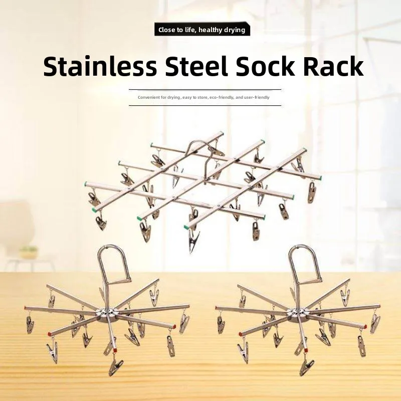 New Stainless Steel Octagonal Multi-clamp Socks Drying Rack Windproof Sun Protection Clothes Drying Rack Socks Holder Luxury ...
New Stainless Steel Octagonal Multi-clamp Socks Drying Rack Windproof Sun Protection Clothes Drying Rack Socks Holder Luxury ...