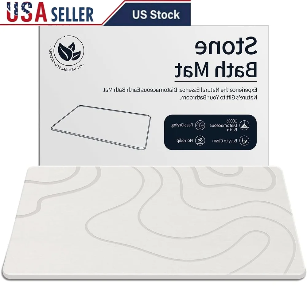 Diatomaceous Earth Bath Mat Non-Slip Super Absorbent Stone Shower Mat Quick Drying Bathroom Kitchen Counter Floor Mat
Diatomaceous Earth Bath Mat Non-Slip Super Absorbent Stone Shower Mat Quick Drying Bathroom Kitchen Counter Floor Mat