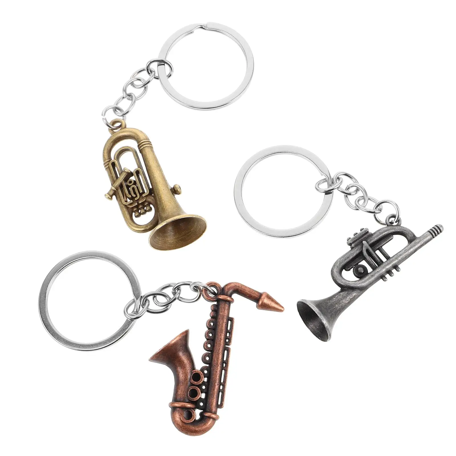 3 Pcs Vintage Saxophone Keychain Metal Musical Instrument Ring for Musician Party Favor Supplies Guitar Accessories
3 Pcs Vintage Saxophone Keychain Metal Musical Instrument Ring for Musician Party Favor Supplies Guitar Accessories