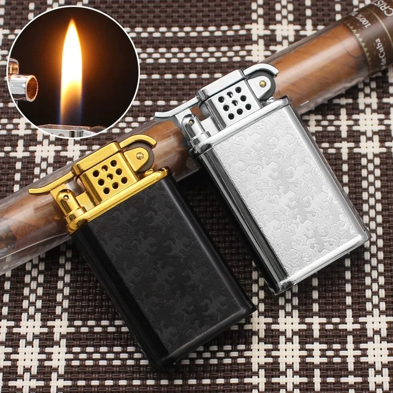 New Retro Embossed Grinding Wheel Inflatable Lighter Metal Classic Portable Outdoor Lighter Cigarette Accessories Smoking Gift
New Retro Embossed Grinding Wheel Inflatable Lighter Metal Classic Portable Outdoor Lighter Cigarette Accessories Smoking Gift