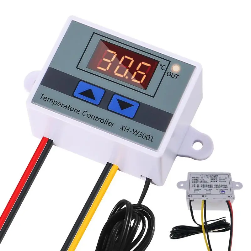Digital LED Temperature Controller XH-W3001 Digital Control Temperature Microcomputer Thermostat For Incubator Cooling Heating
Digital LED Temperature Controller XH-W3001 Digital Control Temperature Microcomputer Thermostat For Incubator Cooling Heating