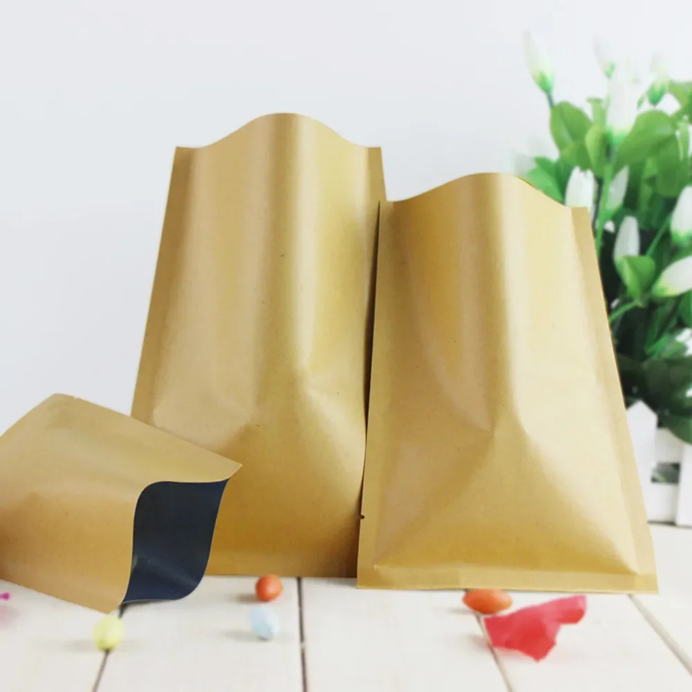 8*12cm Open Top Brown Kraft Paper Aluminum Foil Food Coffee Storage Packaging Bags Heat Sealable Mylar Package Pouch 100Pcs/Lot
8*12cm Open Top Brown Kraft Paper Aluminum Foil Food Coffee Storage Packaging Bags Heat Sealable Mylar Package Pouch 100Pcs/Lot