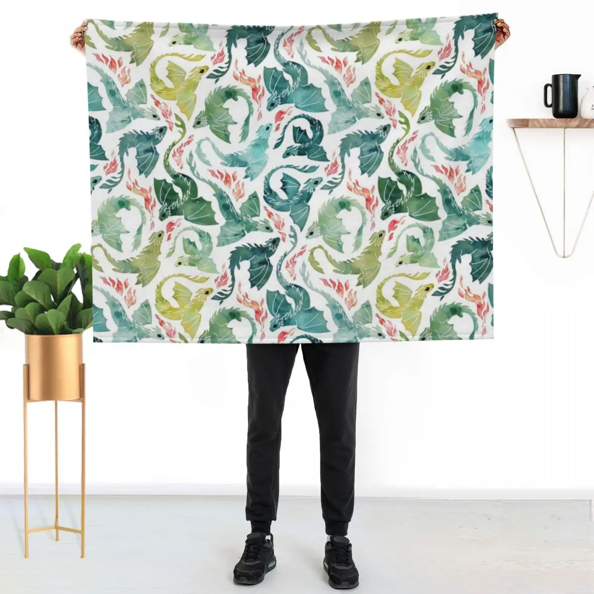Dragon fire turquoise & green Throw Blanket Breathable Lightweight Blanket for Adults Kids
Dragon fire turquoise & green Throw Blanket Breathable Lightweight Blanket for Adults Kids