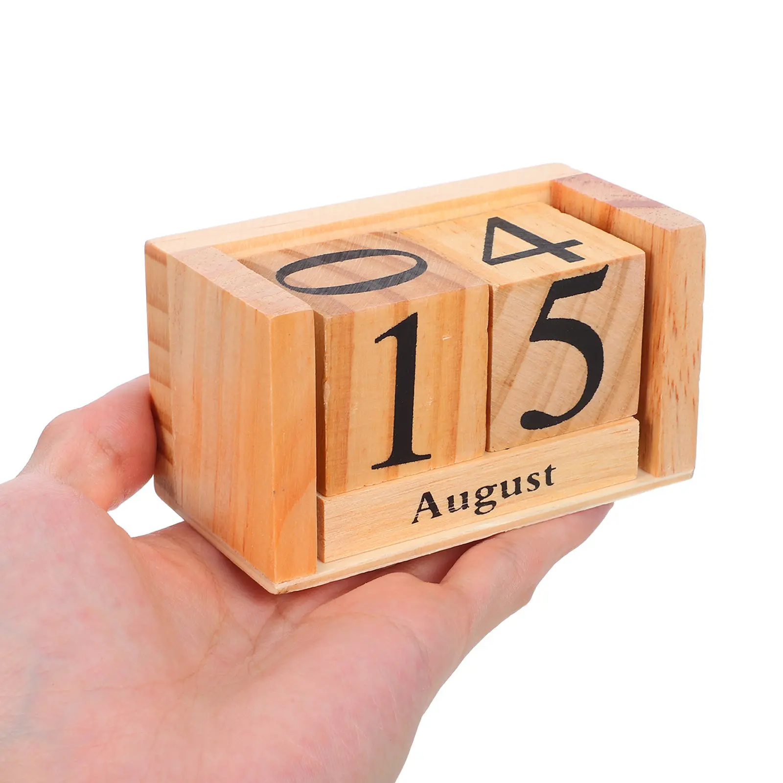 Wooden Calendar for Desk Solid Wood Manual Combination Rustic Office Decor Daily Use Perpetual Block Calendar Desktop Decoration
Wooden Calendar for Desk Solid Wood Manual Combination Rustic Office Decor Daily Use Perpetual Block Calendar Desktop Decoration