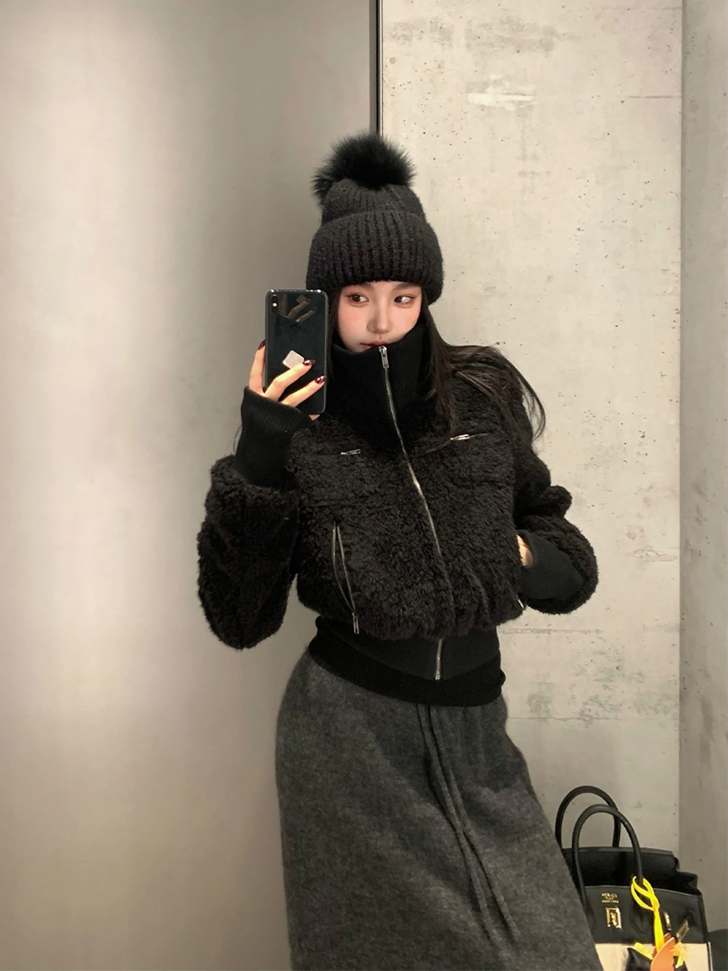 Warm Faux eepskin Jaet Women's Loose Fit Outerwear Thermal Carded Velvet Feel Commute Sle Winter Coat Zipped ort
Warm Faux eepskin Jaet Women's Loose Fit Outerwear Thermal Carded Velvet Feel Commute Sle Winter Coat Zipped ort