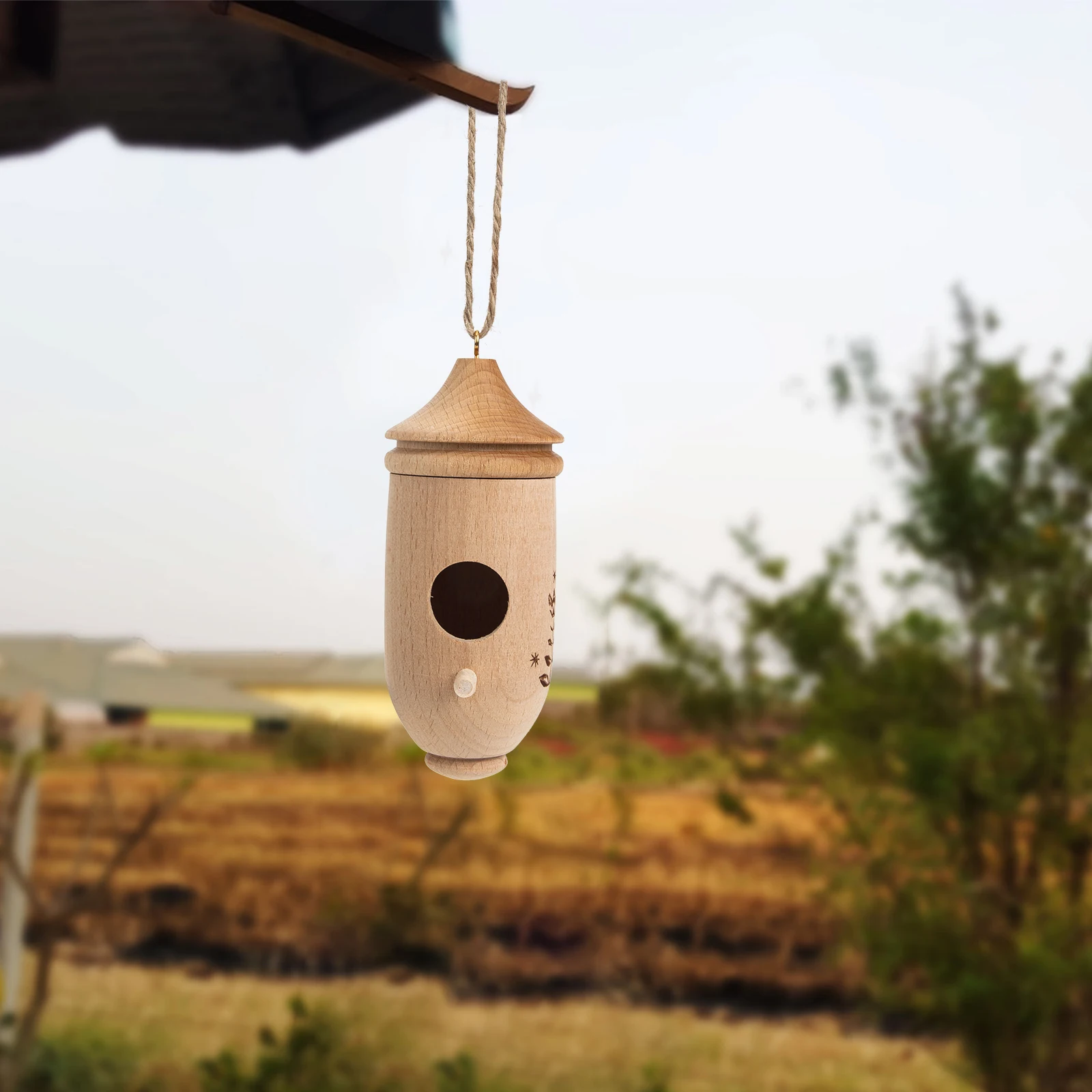 Miniature Wood Bird Nest Decor Realistic Simulated Hummingbird House nament for Garden Party Home Easter Decoration
Miniature Wood Bird Nest Decor Realistic Simulated Hummingbird House nament for Garden Party Home Easter Decoration