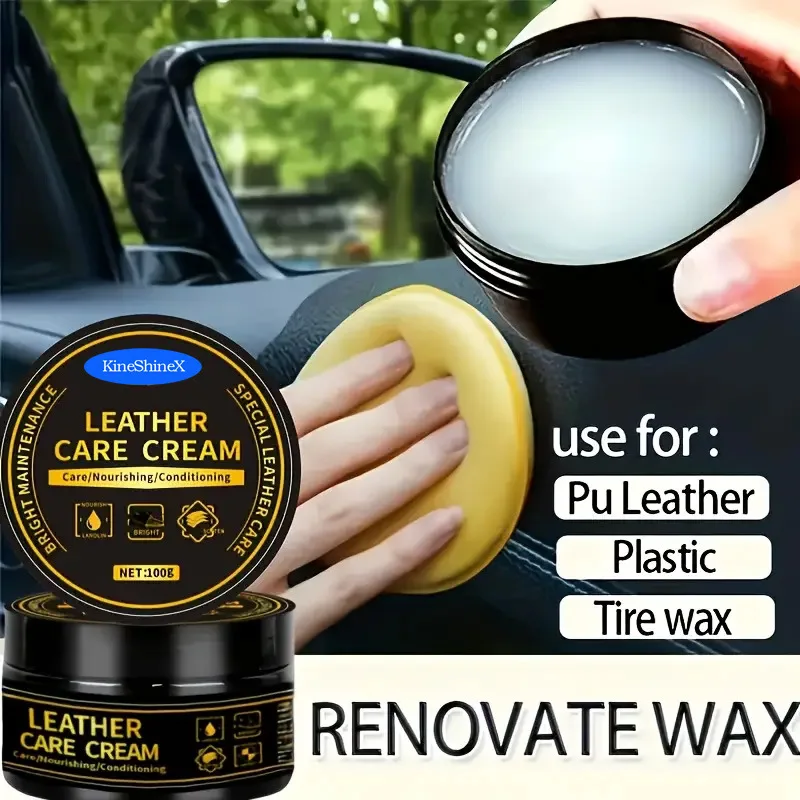 Car Leather Maintenance Wax, Car Seat Cushion Refurbishment and Polishing, Enhance Leather Recovery, Prevent Aging and Whitening
Car Leather Maintenance Wax, Car Seat Cushion Refurbishment and Polishing, Enhance Leather Recovery, Prevent Aging and Whitening