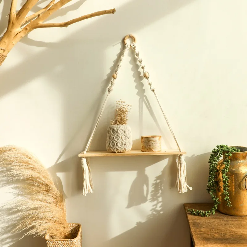 Wood Wall Shelf Macrame Floating Display Shelves Hanging Wall Plant Corner Holder Stand For Room Decor Home Decoration
Wood Wall Shelf Macrame Floating Display Shelves Hanging Wall Plant Corner Holder Stand For Room Decor Home Decoration