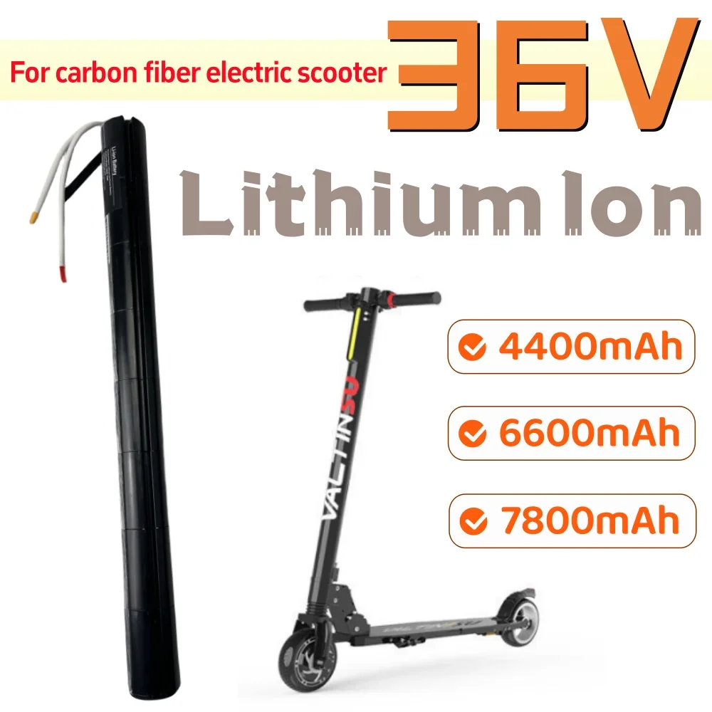 36V 4.4/6.6/7.8Ah 18650 Lithium ion Rechargeable Battery Pack Suitable for Carbon Fiber Scooter Electric Scooter Battery
36V 4.4/6.6/7.8Ah 18650 Lithium ion Rechargeable Battery Pack Suitable for Carbon Fiber Scooter Electric Scooter Battery