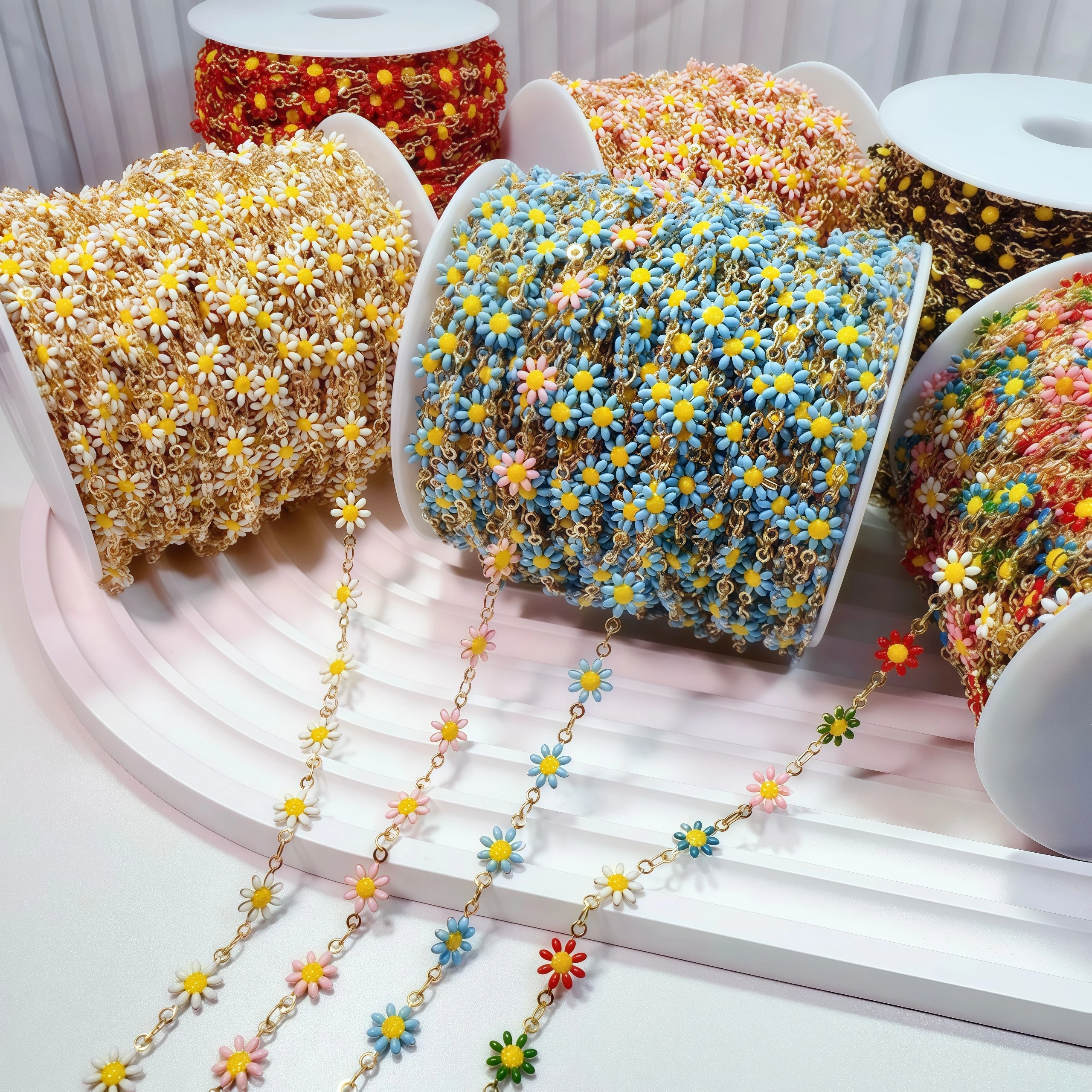 DIY Jewelry Copper Double-sided Oil Drop Enamel Color Fresh Chain DIY Necklace Bracelet Performance Costume Materials Accessory
DIY Jewelry Copper Double-sided Oil Drop Enamel Color Fresh Chain DIY Necklace Bracelet Performance Costume Materials Accessory