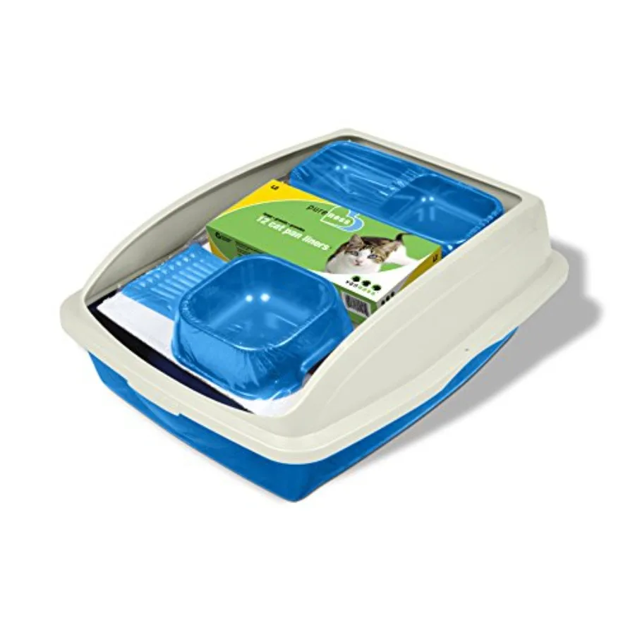 Kitten And Cat Starter Kit 5 Piece Set with High Side Litter Box Water Bowl Double Feeder Litter Scoop Litter Box Liners
Kitten And Cat Starter Kit 5 Piece Set with High Side Litter Box Water Bowl Double Feeder Litter Scoop Litter Box Liners