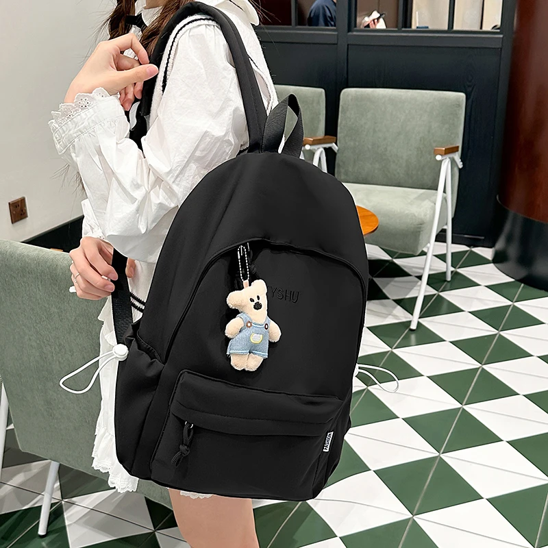 Simple Fashion Versatile Women's Large Capacity Solid Color Nylon Cloth Outdoor Travel Backpack Casual Trendy Student Schoolbags
Simple Fashion Versatile Women's Large Capacity Solid Color Nylon Cloth Outdoor Travel Backpack Casual Trendy Student Schoolbags