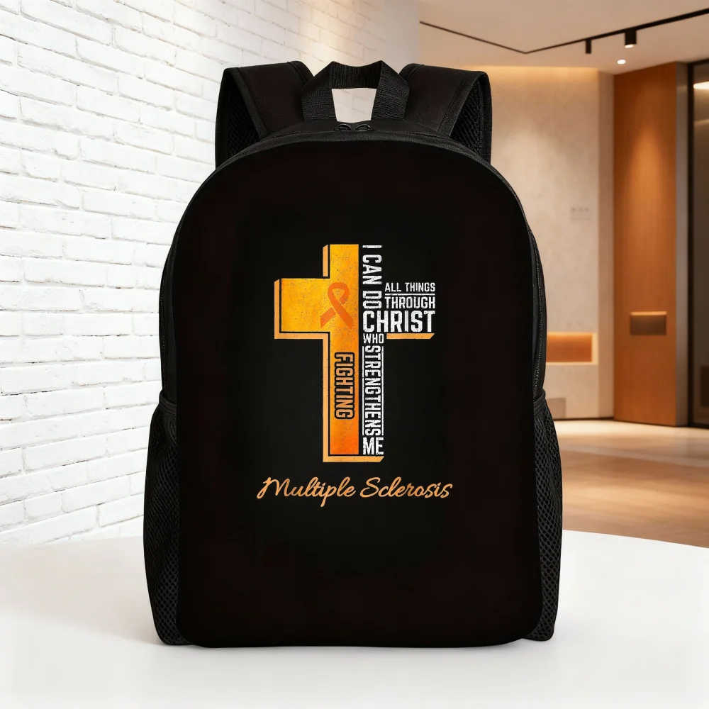 Women's college backpack "I can do all things through the Christ who empowers me" Multiple Sclerosis themed high-capacity
Women's college backpack "I can do all things through the Christ who empowers me" Multiple Sclerosis themed high-capacity