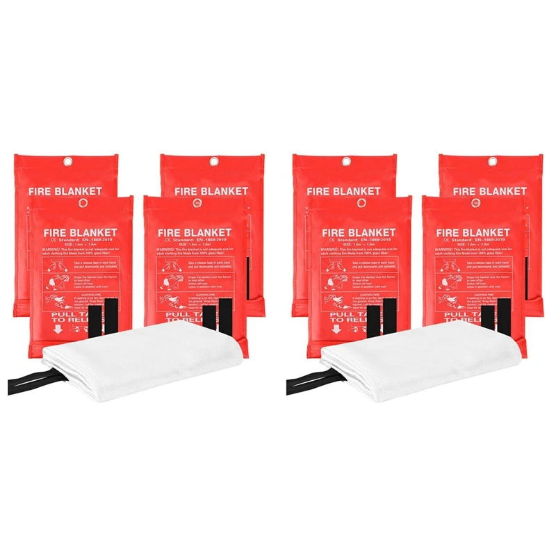 AS60-8PCS Emergency Fire Blanket For Home Extinguishing Blanket Fire Blankets For Home, Kitchen School Office, Car, And Grill
AS60-8PCS Emergency Fire Blanket For Home Extinguishing Blanket Fire Blankets For Home, Kitchen School Office, Car, And Grill