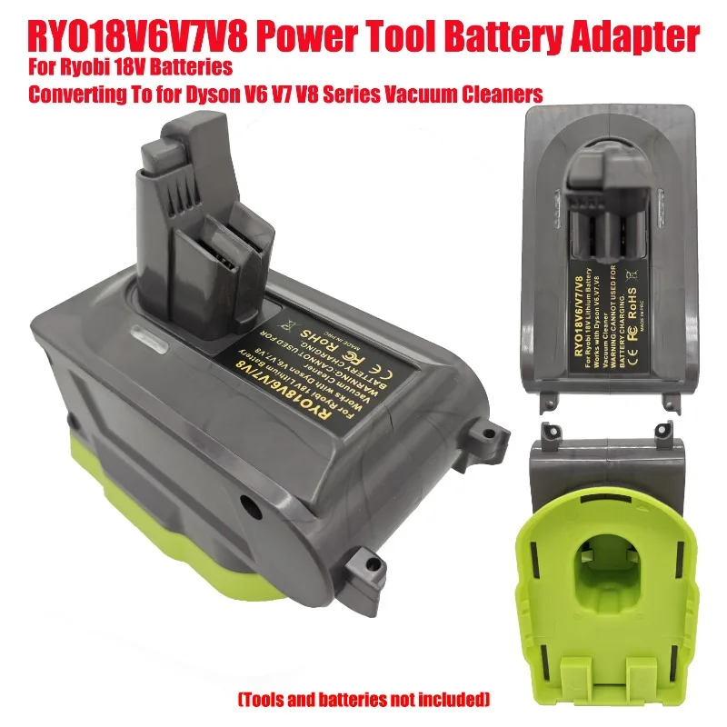 HAKSINKY RYO18V6V7V8 Power Tool Battery Adapter for Ryobi 18V Batteries Converting To for Dyson V6 V7 V8 Series Vacuum Cleaners
HAKSINKY RYO18V6V7V8 Power Tool Battery Adapter for Ryobi 18V Batteries Converting To for Dyson V6 V7 V8 Series Vacuum Cleaners