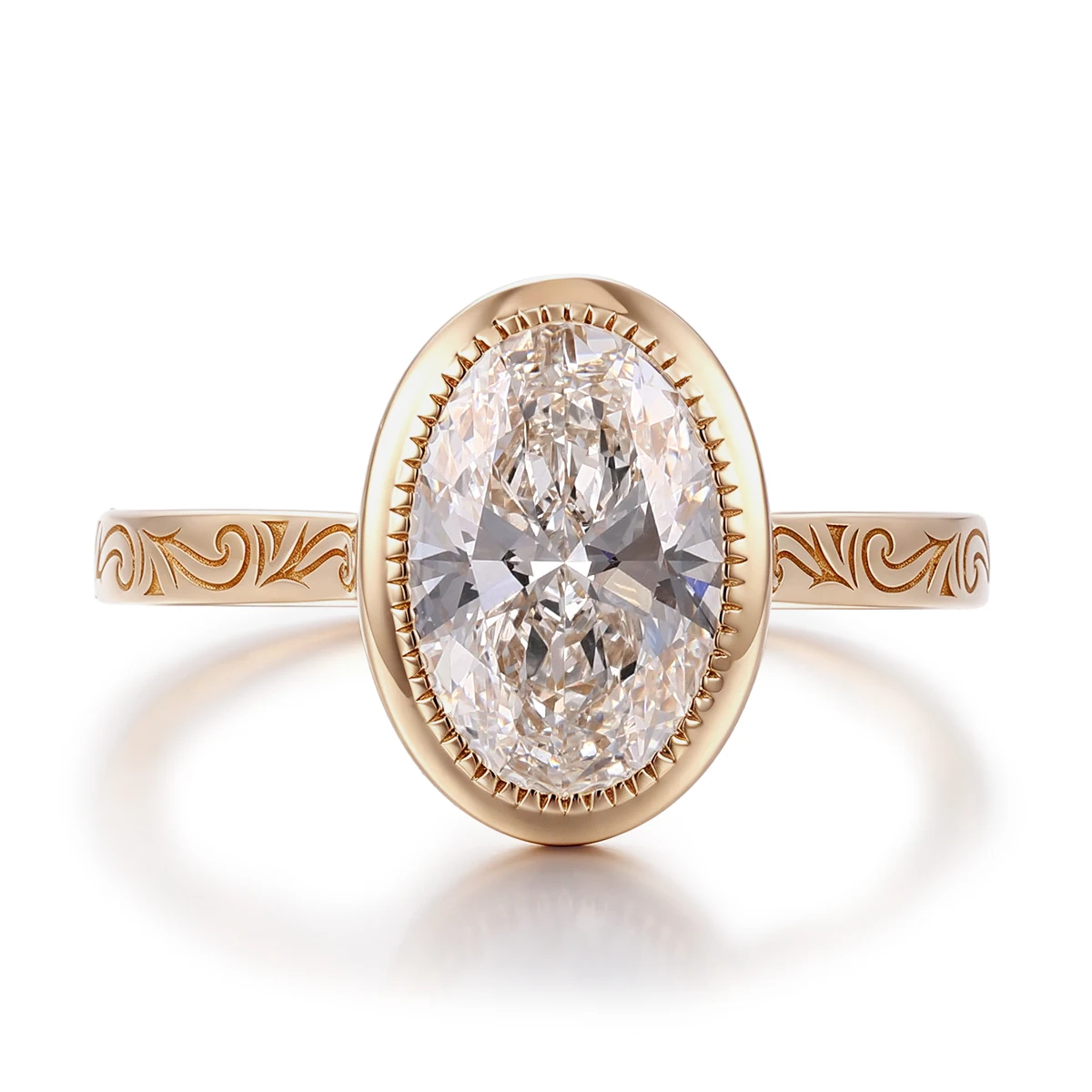 Provence 10k14k Yellow Gold Lab Diamond Ring With Oval Cut 2ct For Women Party Wedding Anniversary Fashion Jewelry Gift
Provence 10k14k Yellow Gold Lab Diamond Ring With Oval Cut 2ct For Women Party Wedding Anniversary Fashion Jewelry Gift