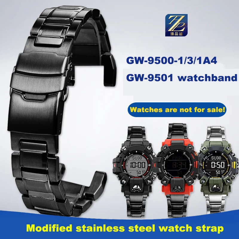 For CASIO new clay figurine watch GW-9500-1/3/1A4 GW-9501 modified stainless steel strap accessories men sports metal watchband
For CASIO new clay figurine watch GW-9500-1/3/1A4 GW-9501 modified stainless steel strap accessories men sports metal watchband