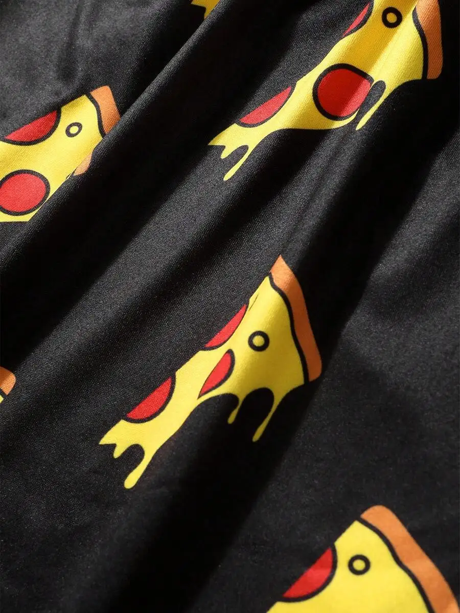 Mens Pizza Print Full-Length Loungewear Sleep Shorts
Mens Pizza Print Full-Length Loungewear Sleep Shorts