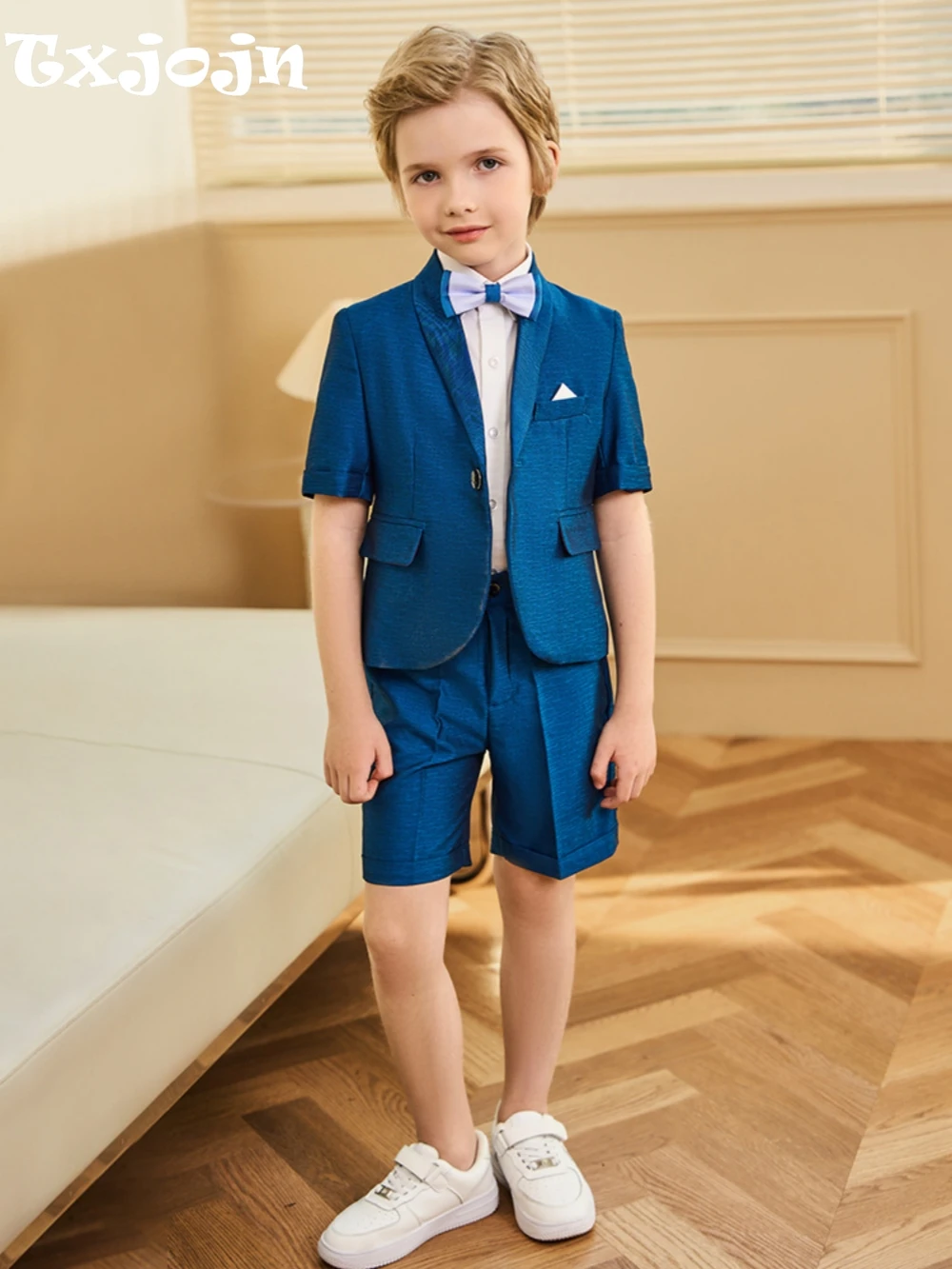 Txjojn Summer Kids Suit Set 4 Pieces Jacket Shirt Pants With Bow-tie For Trip Handsome Comfortable Boys Suits Catwalk Show Wear
Txjojn Summer Kids Suit Set 4 Pieces Jacket Shirt Pants With Bow-tie For Trip Handsome Comfortable Boys Suits Catwalk Show Wear