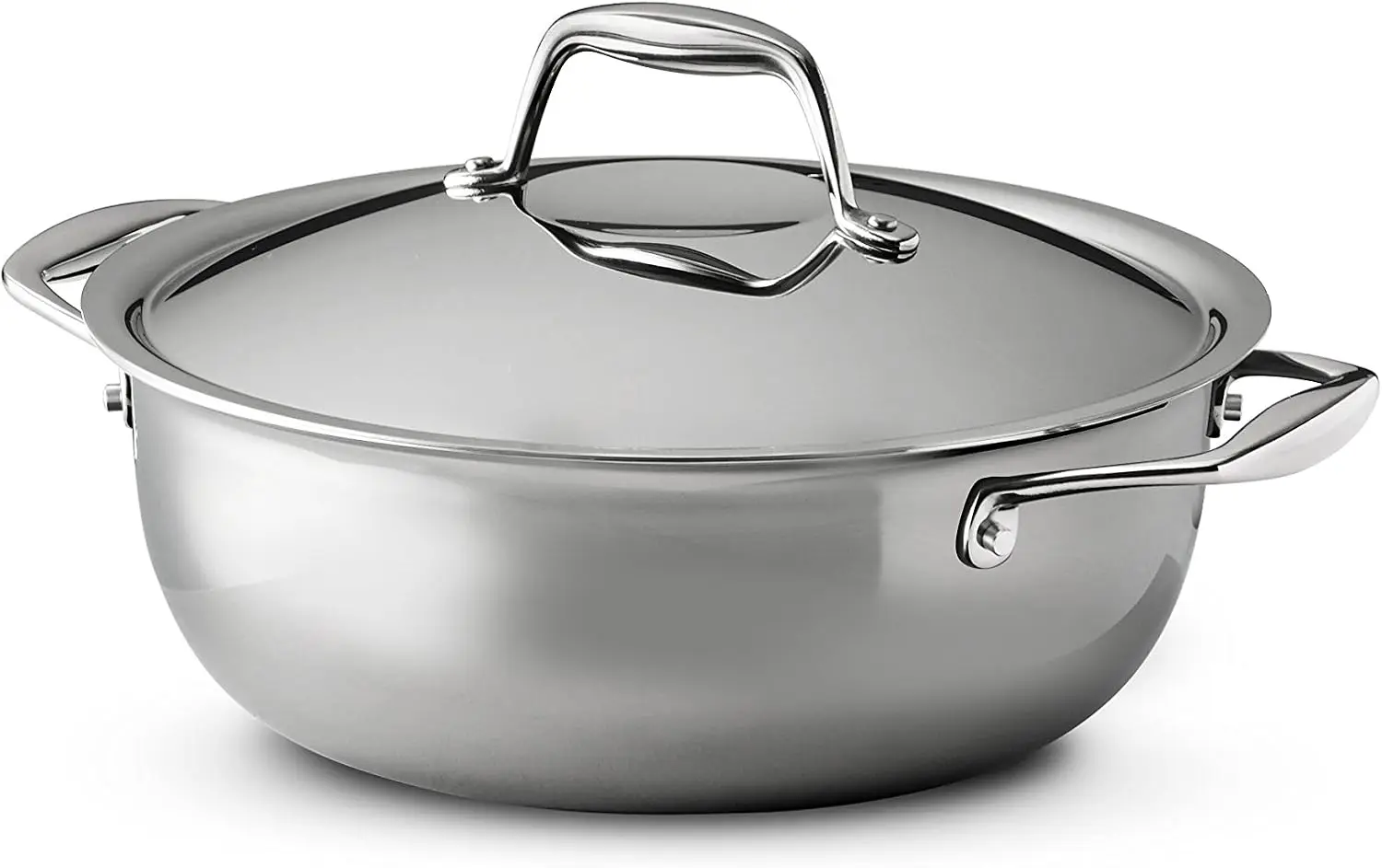 Tri-Ply Clad Stainless Steel 4-Quart Universal Pan with Lid, Induction-Ready Cooking Pan, Dishwasher-Safe, NSF-Certified, Made i
Tri-Ply Clad Stainless Steel 4-Quart Universal Pan with Lid, Induction-Ready Cooking Pan, Dishwasher-Safe, NSF-Certified, Made i